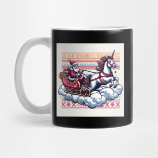 Santa Riding A Unicorn Mug